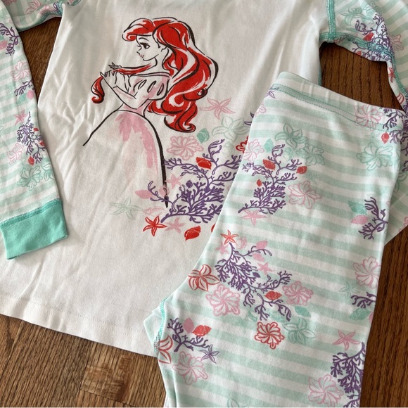 🆕 Hanna Andersson Little Mermaid Ariel long john pajamas size 140 cm / 10 - Picture 6 of 6
